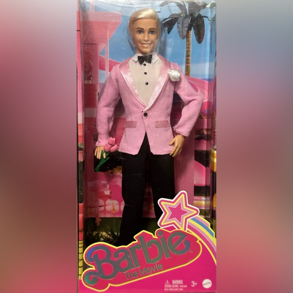 💎 BARBIE THE MOVIE KEN DOLL W PINK TUXEDO DRESS   “CUSTOM” 🎩🕶️ ⏲️ 🌷